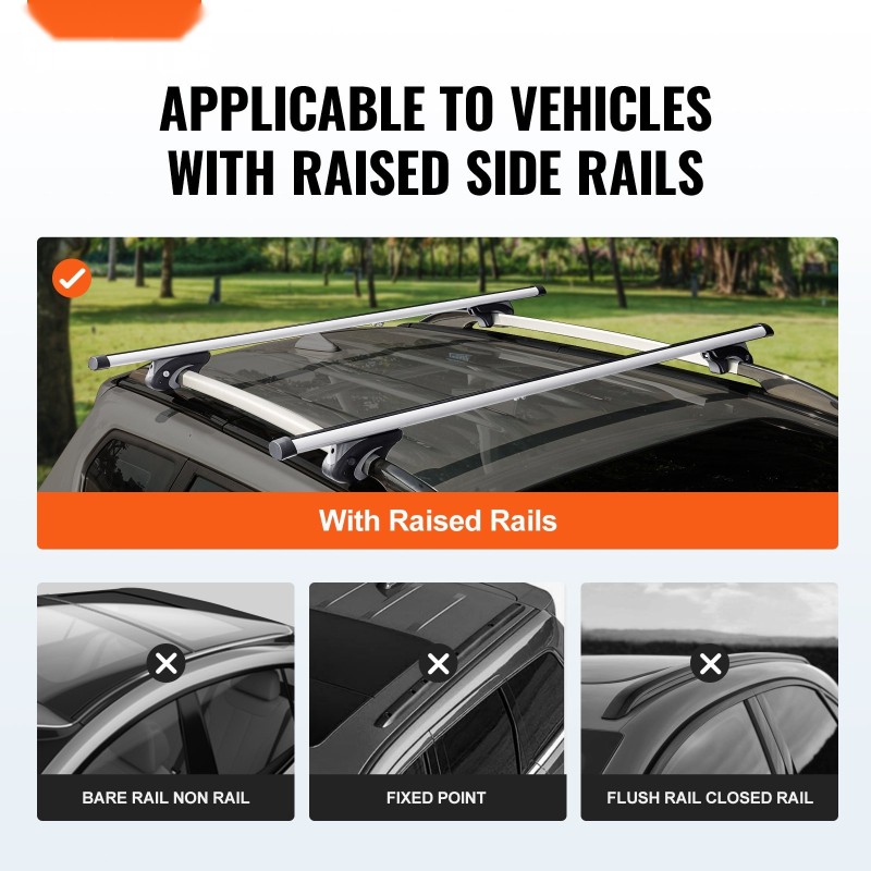 Kattotelineen poikkitangot pituus 132 cm 2 kpl korotetuille kattokaiteille