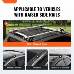 Kattotelineen poikittaiskiskot 135 senttimetriä 2 kpl korotetuille sivukaiteille