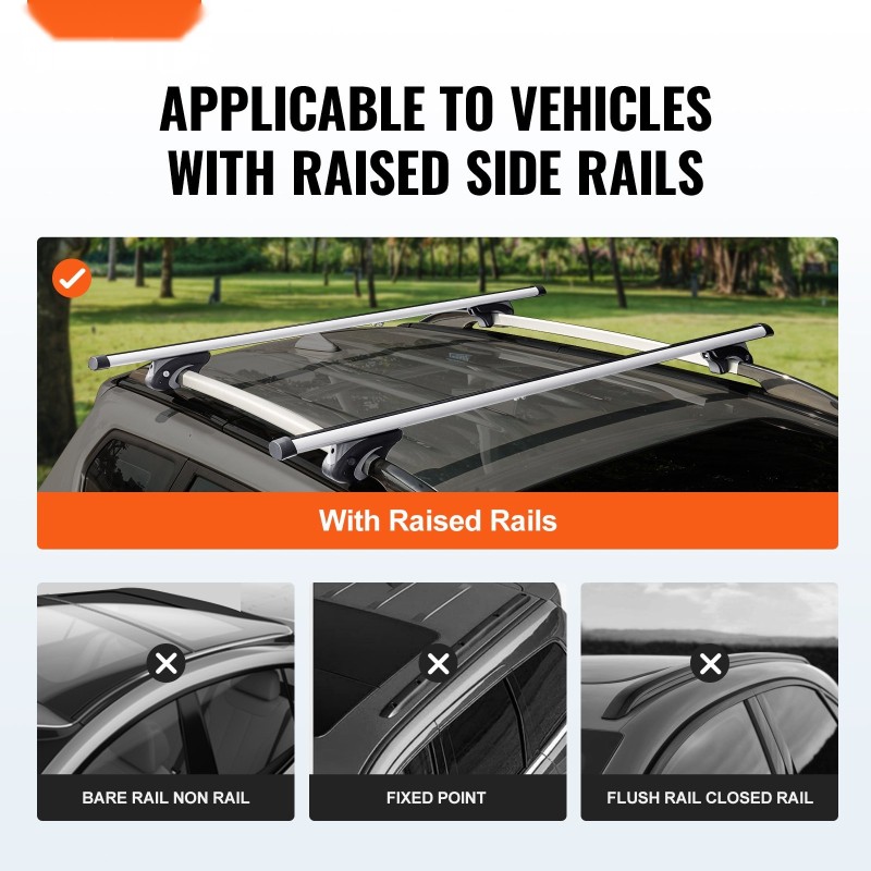 Kattotelineen poikittaiskiskot 135 senttimetriä 2 kpl korotetuille sivukaiteille