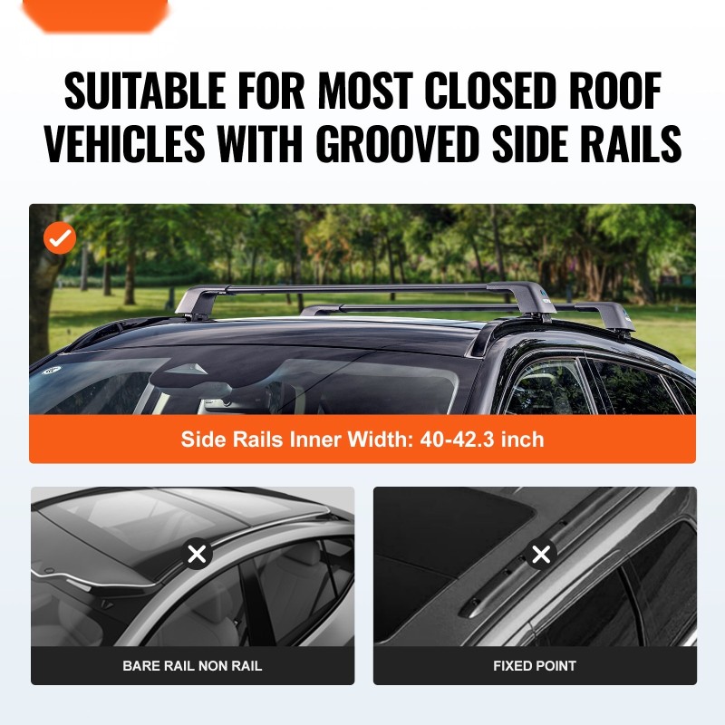 Kattotelineen poikittaiskiskot alumiini ja nailon 120 cm 2 kpl urallisiin sivukaiteisiin