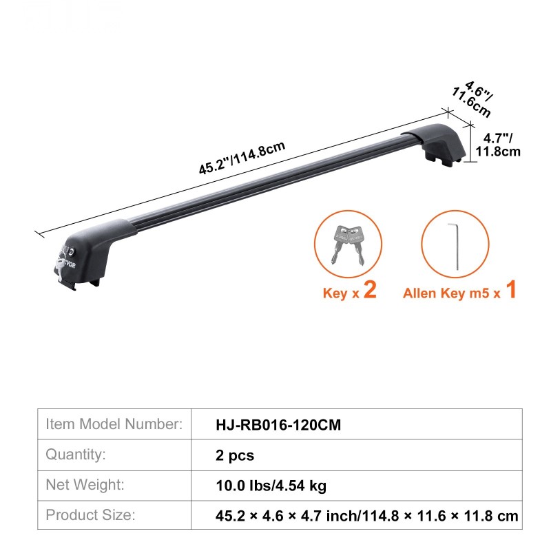 Kattotelineen poikittaiskiskot alumiini ja nailon 120 cm 2 kpl urallisiin sivukaiteisiin