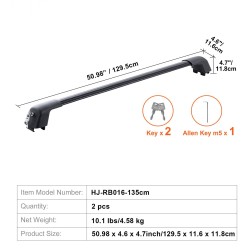 Kattotelineen alumiiniset poikkiputket 2 kpl urallisille sivukiskoille säädettävät jalat varkaudenestolukolla 90 kg