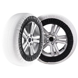 Lumisukat renkaisiin polyesterikuituiset suuret elastisilla hihnoilla kaksi talviajoon