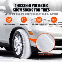 Lumisukat renkaisiin polyesterikuituiset suuret elastisilla hihnoilla kaksi talviajoon