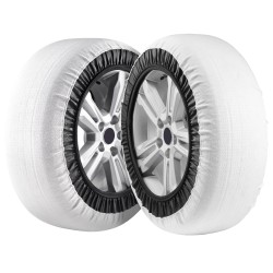 Lumisukat renkaisiin polyesterikuituiset suuret elastisilla hihnoilla kaksi talviajoon