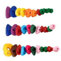 Kiipeilyotteet 32 kpl PP kopolymeeri erikokoiset värilliset sisä ja ulkokäyttöön