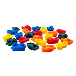 Kiipeilyotteet 25 kpl PP-kopolymeeri eri kokoja värikkäät sisä- ja ulkokäyttöön