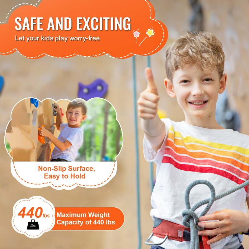 Kiipeilyotteet 72 kpl eri kokoisia monivärisiä PP-kopolymeeristä valmistetut sisä- ja ulkokäyttöön