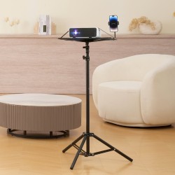 Projektoriteline kolmijalka säädettävä 685–1600 mm tarjotin 300×400 mm hanhenkaulainen puhelinpidike