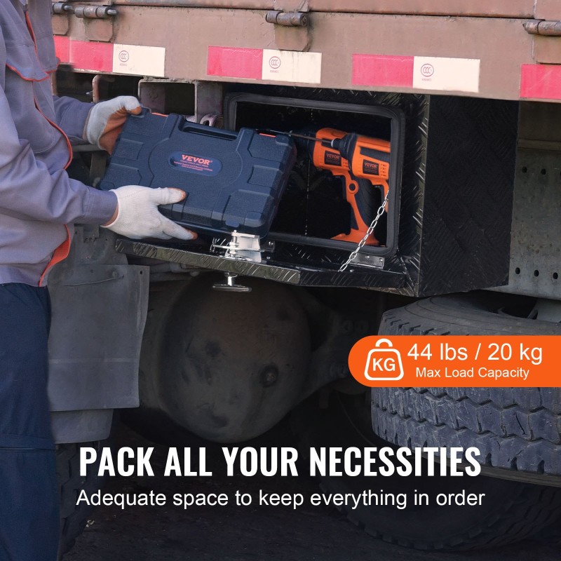 Alumiininen lukittava alalaatikko ajoneuvojen alle mitat 45,7×30,5×35,6 cm