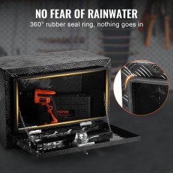 Alumiininen alapuolinen työkalulaatikko timanttikuvioitu 610x430x460 mm lukolla ja avaimilla