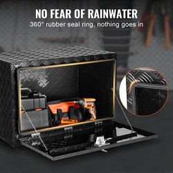 Auton alle asennettava alumiininen työkalulaatikko 914×610×610 mm vesitiivis lukolla