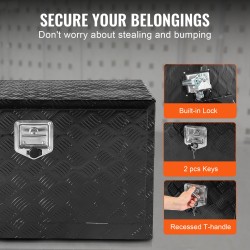 Alarunkoinen alumiininen timanttikuvioitu säilytyslaatikko 1219x610x610 mm lukittava säänkestävä