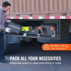 Alumiininen alalaatikko ajoneuvoon 1524x432x457 mm timanttipintainen lukittava T-mallinen kahva