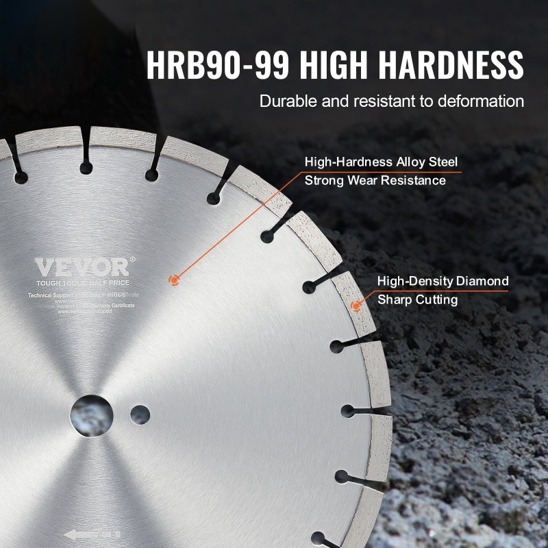 Timanttilaikka 350 mm betonille 12 mm segmenttikorkeus 25,4 mm keskiöreikä