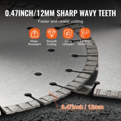 Timanttilaikka 350 mm 12 mm segmenttikorkeus 25,4 mm keskireikä betonille