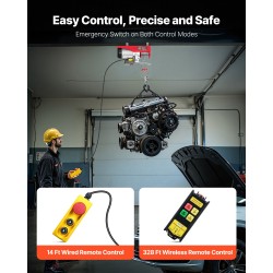 Sähkönostin seosteräsrunko päällystetty teräsvaijeri kaksiköysi 1000 kg yksiköysi 500 kg