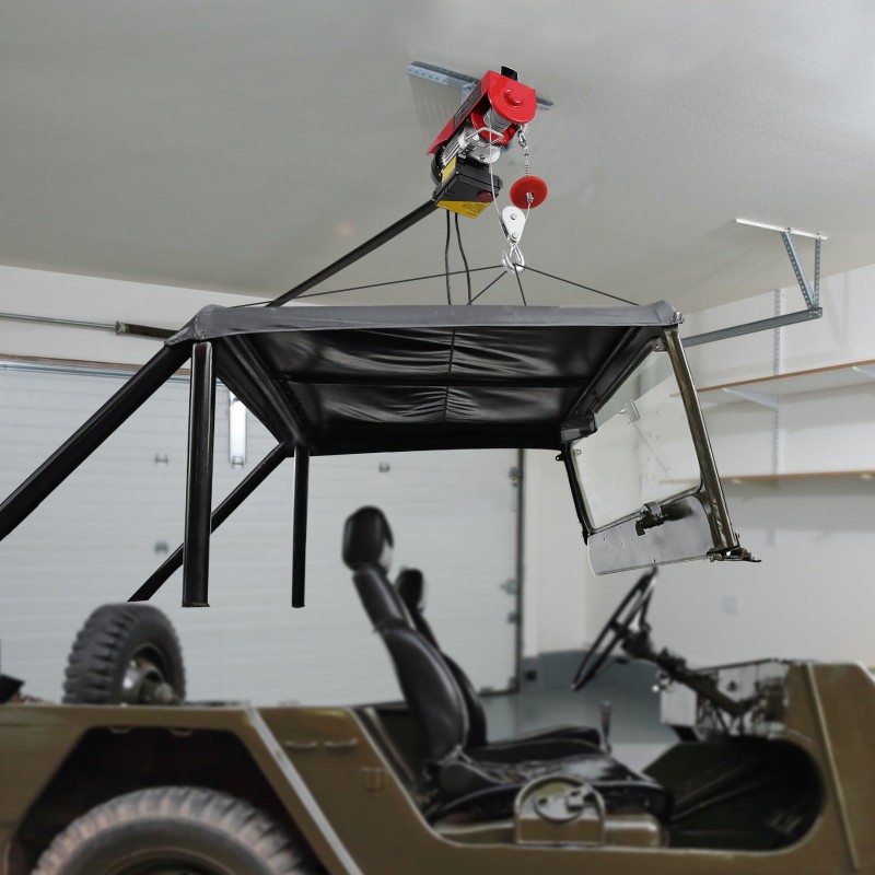 Sähkökäyttöinen vaijerivinssi seosteräksinen runko 200 kg langaton ja langallinen ohjaus