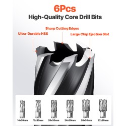Matalaprofiilinen magneettiporakone metallirunko 1300W 35 mm poraushalkaisija 10000N magneettivoima 19 mm varsi