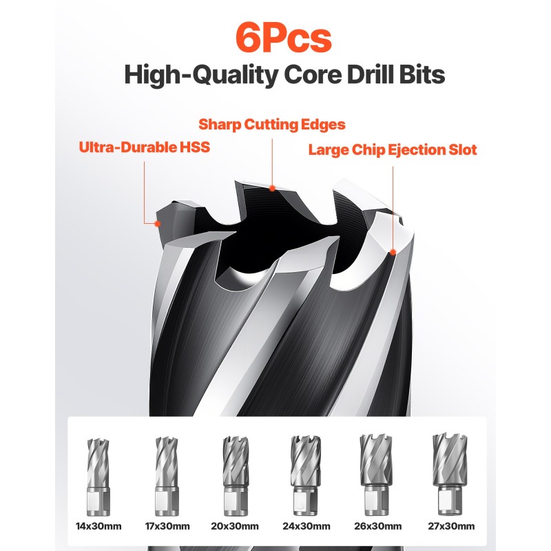 Matalaprofiilinen magneettiporakone metallirunko 1300W 35 mm poraushalkaisija 10000N magneettivoima 19 mm varsi