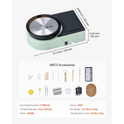 Sähköinen mini-savipyörä alumiinialusta 158 millimetriä lapsille ja aikuisille