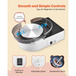 Mini-savikiekkokone alumiinipyöritysalusta 158 mm säädettävä nopeus 0–140 kierrosta minuutissa lapsille ja aikuisille