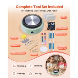 Mini-savityöpyörä 158 mm alumiinikääntöalustalla 30W säädettävä nopeus eteen ja taakse pyörivä lapsille