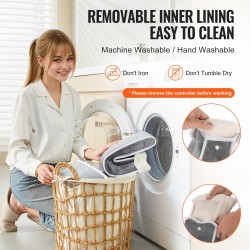 Sähköinen jaettu jalkalämmitin kaksipuolinen flanellipäällisellä 6 lämpötasoa 4 portaisella ajastimella automaattinen sammutus