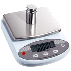 Analyyttinen vaaka 3 kg 0,01 g tarkkuus ruostumattomalla punnitusalustalla laboratorioon