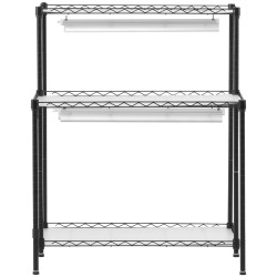 Kasviteline sisäkäyttöön kuusi tasoa teräs 192W täyden spektrin LED säädettävät hyllyt pyörillä