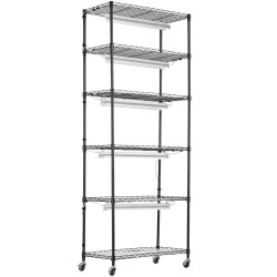 Kasviteline teräs 6 tasoinen 150W täyden spektrin LED kasvatusvalo pyörillä