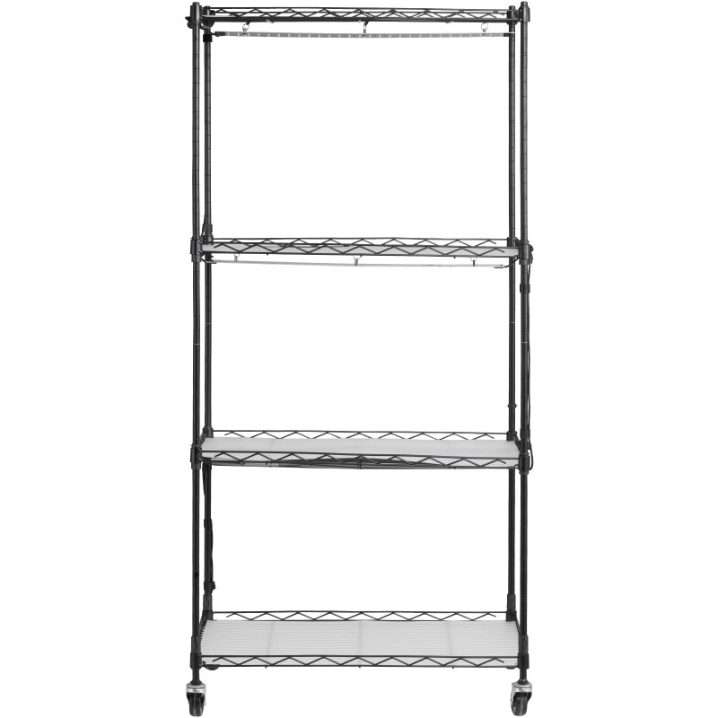 Kasviteline teräsrunko 4 hyllyä 45W LED kasvivalot 3 spektritilaa ajastin 600x350x1265 mm