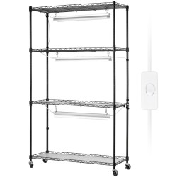 Kasviteline teräsrunko 4 tasoa 90W täyden spektrin sisäkäyttöön