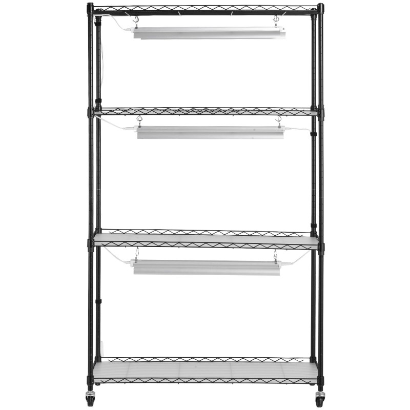 Kasviteline teräsrunko 4 tasoa 90W täyden spektrin sisäkäyttöön