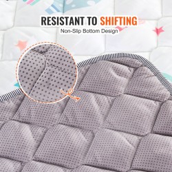 Leikkimatto 127 x 127 cm synteettinen täyte 10 mm taitettava liukumaton pohja