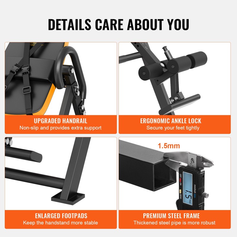 Selän venytysteline teräsrunko PU-nahkainen pehmuste 136 kg kantavuus 1,5–1,9 m