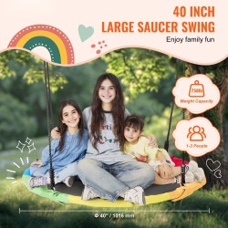 Pyöreä lautaskeinu ulkokäyttöön 900D-nailonkangas 40 tuumaa 340 kilogramman kantavuus