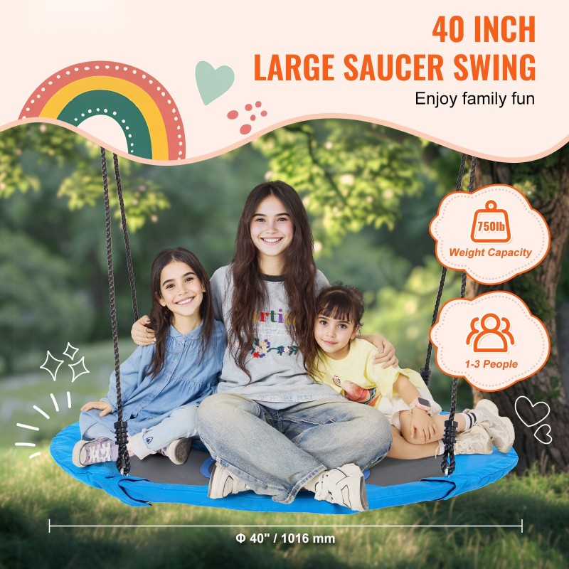 Pyöreä puukeinu 900D nylonkangas 1016 mm 340 kg kantavuus 2 puuhihnaa