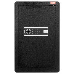 Turvakaappi seosteräksinen 99 l musta avain ja salasanalukolla LED valaistuksella kaksi hyllyä