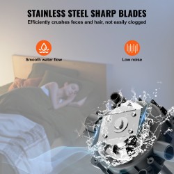 Jauhettava WC-järjestelmä 800 watin pumpulla keraaminen istuin kellariin kaksitoiminen huuhtelu 4 tuloliitäntää