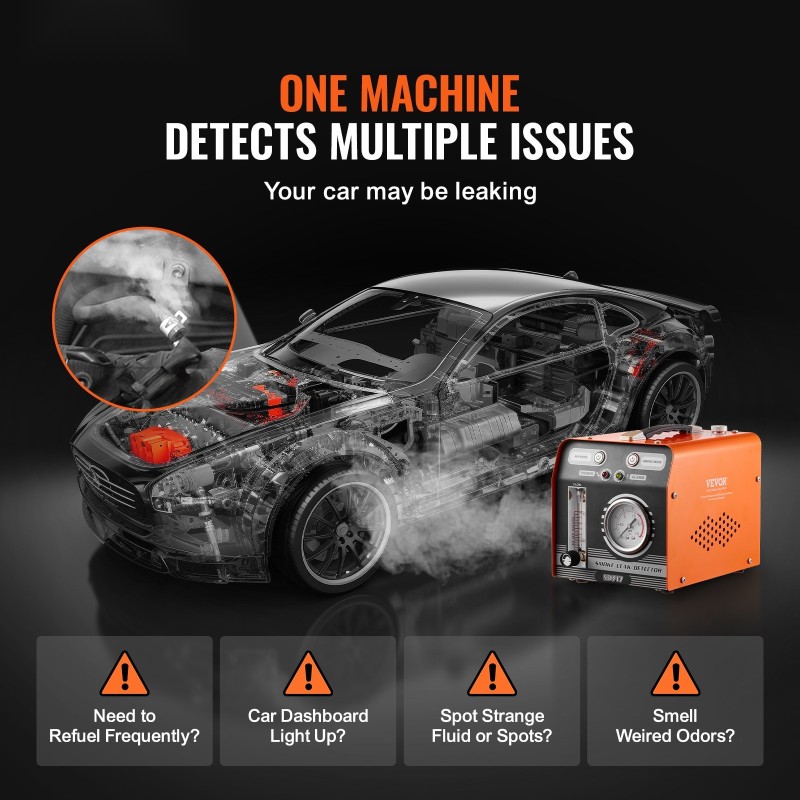 Savuvuototesteri 12 V sisäänrakennetulla ilmapumpulla kaksitilainen paine- ja virtausmittarilla EVAP- ja polttoainejärjestelmiin