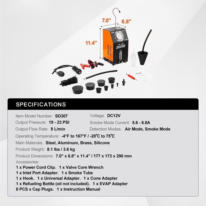 Savukone sisäänrakennetulla ilmapumpulla 12 voltin kaksitilainen EVAP-järjestelmän vuodonilmaisin digitaalinen painemittari ja