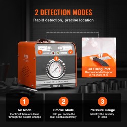 Savuvuototesteri sisäänrakennetulla ilmapumpulla kaksi toimintatilaa polttoainejärjestelmiin imujärjestelmiin