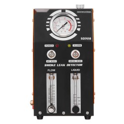 Savuvuodonetsintälaite ajoneuvoille polttoainejärjestelmälle sisäänrakennetulla ilmapumpulla kahdella testitilalla painemittari