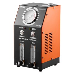 Savuvuodonetsintälaite ajoneuvoille polttoainejärjestelmälle sisäänrakennetulla ilmapumpulla kahdella testitilalla painemittari