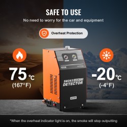 Savutesteri sisäänrakennetulla ilmapumpulla DC12V ilma ja savu autoille moottoripyörille mönkijöille veneille