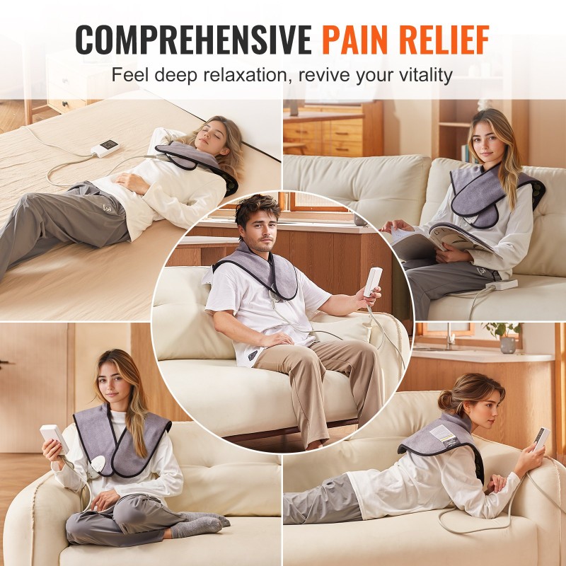 Infrapunalämpötyyny neopreenia kaulalle ja hartioille 54 jadekiveä 30 turmaliinikiveä hiilikuituinen