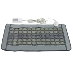 Kaukoinfrapunalämpötyyny keinonahkainen 48 jadekiveä 24 turmaliinikiveä keskikoko selälle