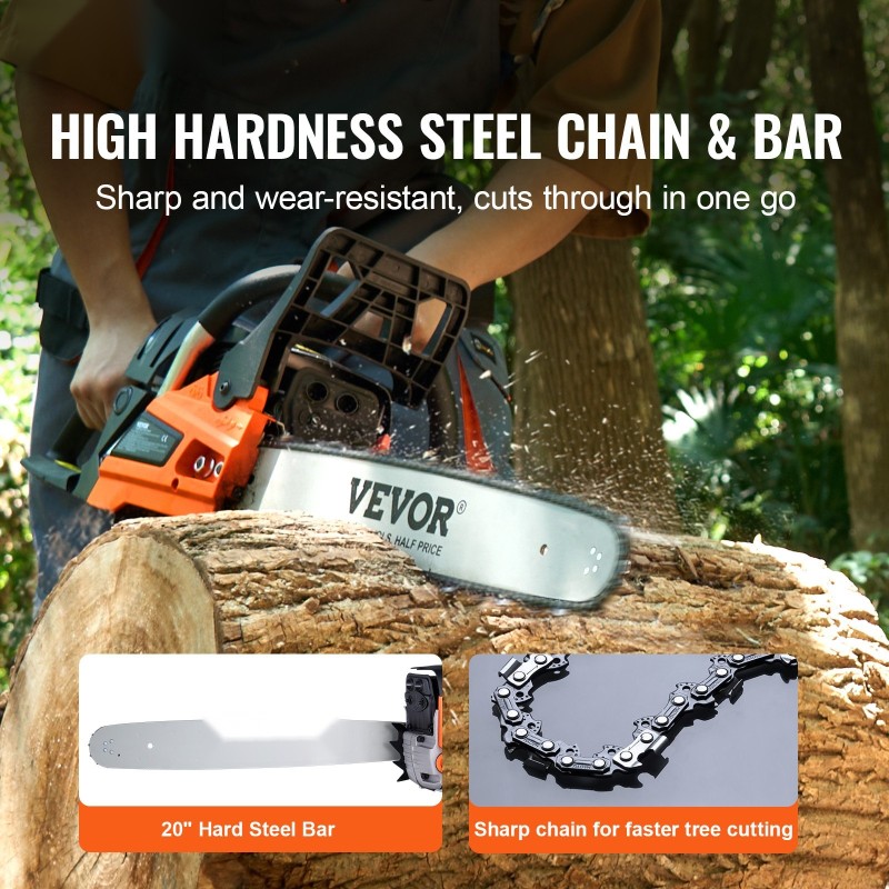 Bensiiniketjusaha 58 cc moottori 50,8 cm laippa puiden kaatoon ja karsintaan