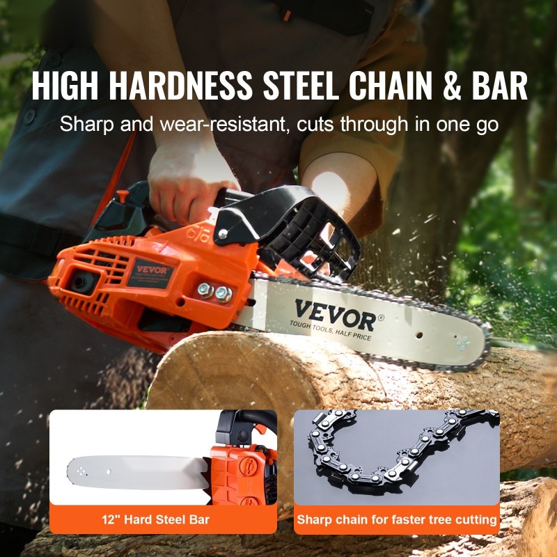 Bensiiniketjusaha 25,4 cm3 30,5 cm laipalla puunkaatoon ja karsintaan